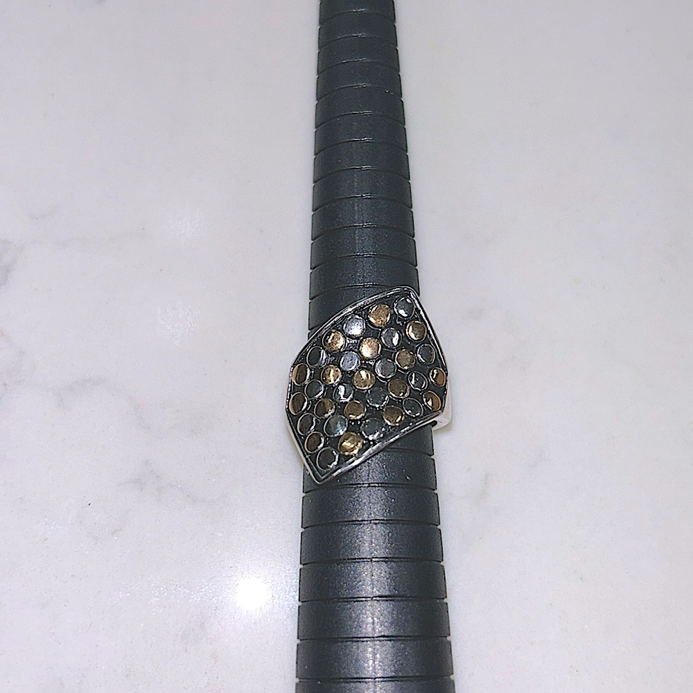 Silver & gold ring size 9